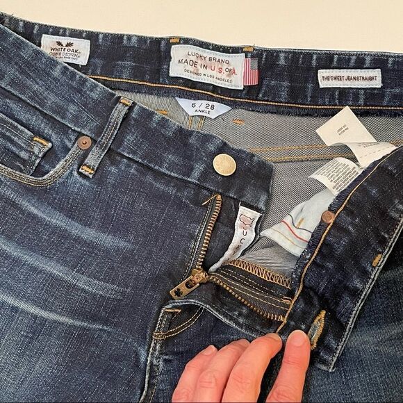 Lucky jeans the sweet jean straight 6/28 distressed destroyed deconstructed jean - Picture 8 of 12